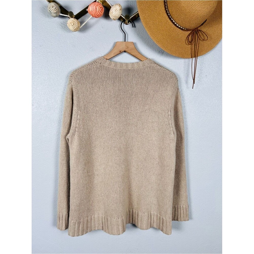 Jenni Kayne Cashmere Amelia Crewneck Sweater in Warm Sand Size Small - Picture 4 of 8